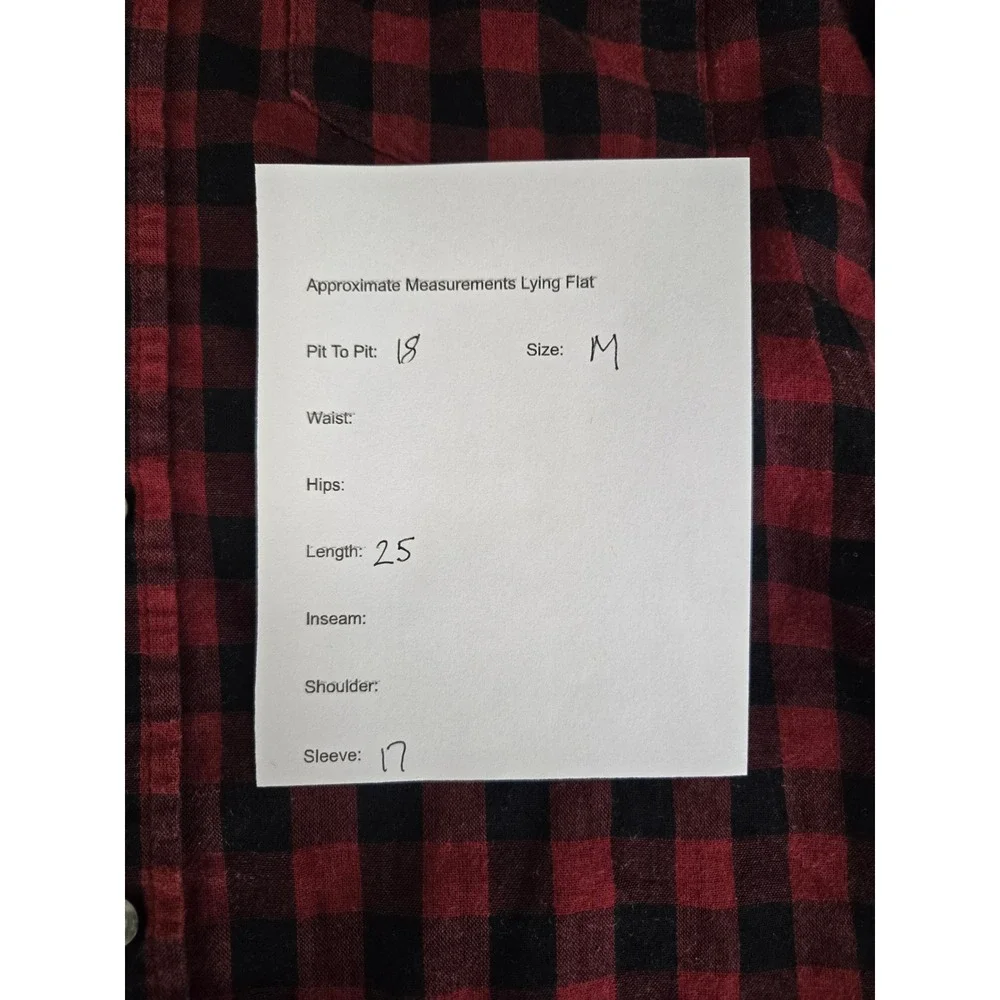 Banana Republic Mens Standard Fit Buffalo Plaid Flannel‎ Shirt Medium